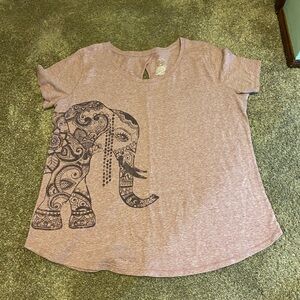 St. John’s Bay Pink Elephant Graphic T-Shirt
